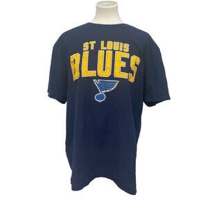 GIII Sports Mens XXL St Louis Blues Hockey Short Sleeve Cotton Blend Tee Shirt